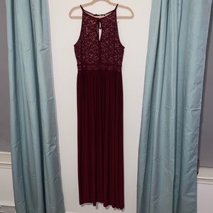 Maroon Evening Gown